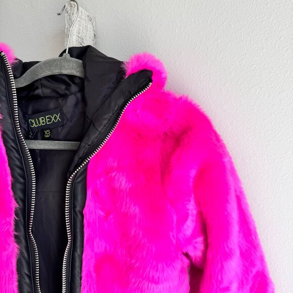 CLUB EXX / Dolls Kill Pink Fur Jacket - Never Worn, Size XS - Picture 5 of 10
